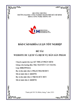 Website du lịch và dịch vụ bán sản phẩm