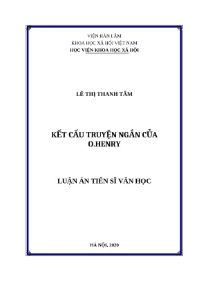Luận án kết cấu truyện ngắn của o henry
