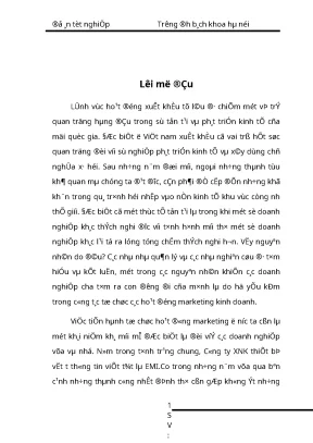 Luận văn tốt nghiệp hoàn thiện hoạt động marketing mix tại công ty emi co