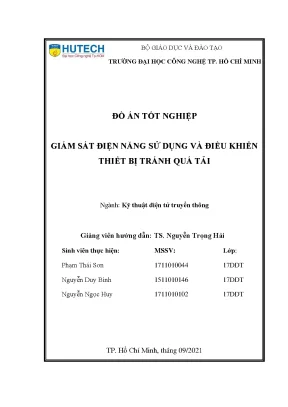Giám sát điện năng sử dụng và điều khiển thiết bị tránh quá tải