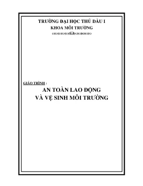 Giáo trình an toàn lao độngvà vệ sinh môi trường