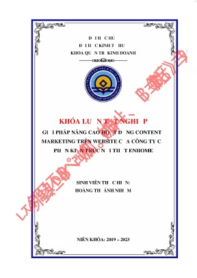 Giải pháp nâng cao hoạt động content marketing trên website của công ty cổ phần kiến trúc enhome