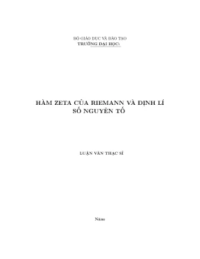 Hàm zeta của riemann và định lí số nguyên tố