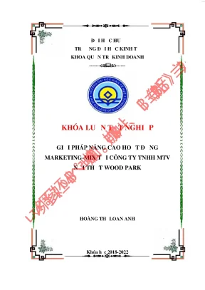 Giải pháp nâng cao hoạt động marketing mix tại công ty tnhh mtv nội thất wood park