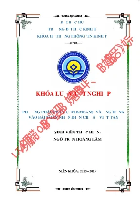 Phương pháp phân cụm kmeans và ứng dụng vào bài toán nhận diện chữ số viết tay