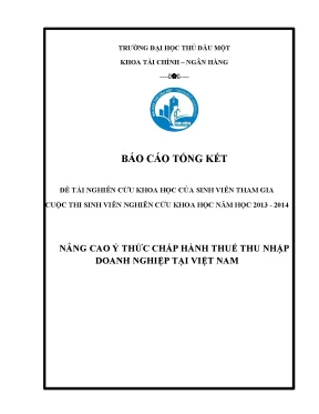 Nâng cao ý thức chấp hành thuế thu nhậpdoanh nghiệp tại việt nam