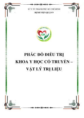 Tài liệu phác đồ điều trị khoa y học cổ truyền vật lý trị liệu