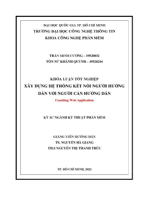 Khóa luận xây dựng hệ thống kết nối người hướng dẫn và người cần hướng dẫn
