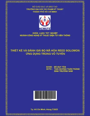 Thiết kế và đánh giá bộ mã hóa reed solomon ứng dụng trong thông tin vô tuyến