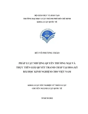 Pháp luật nhượng quyền thương mại và thực tiễn giải quyết tranh chấp tại hoa kỳ bài học kinh nghiệm cho việt nam