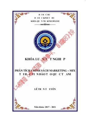 Phân tích chính sách marketing mix tại học viện đào tạo quốc tế ani huế