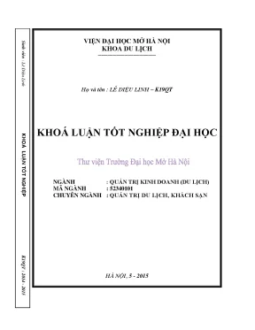 Thực trạng và giải pháp phát triển du lịch hà nội