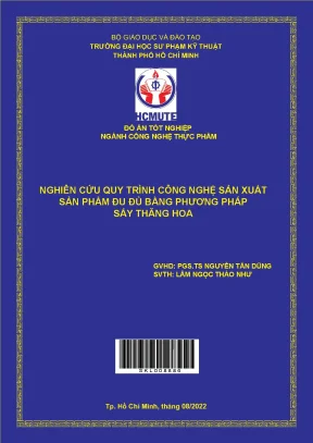 Nghiên cứu quy trình công nghệ sản xuất sản phẩm đu đủ bằng phương pháp sấy thăng hoa