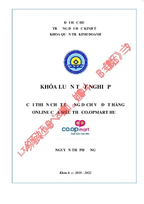 Cải thiện chất lượng dịch vụ đặt hàng online tại siêu thị co opmart huế