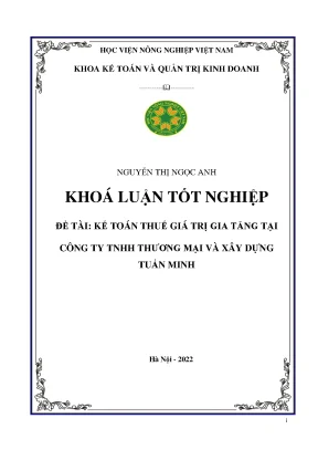 Kế toán thuế giá trị gia tăng tại công ty tnhh thương mại và xây dựng tuấn minh