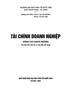 Giáo trình tài chính doanh nghiệp dùng cho ngoài ngành tái bản lần thứ ba phần 1