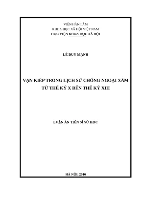 Luận án vạn kiếp trong lịch sử chống ngoại xâm từ thế kỷ x đến thế kỷ xiii