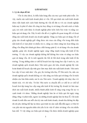 Giải pháp nâng cao hiệu quả sử dụng vốn cố định tại công ty cổ phần đầu tư xây dựng công trình đường sắt đường bộ bắc miền trung