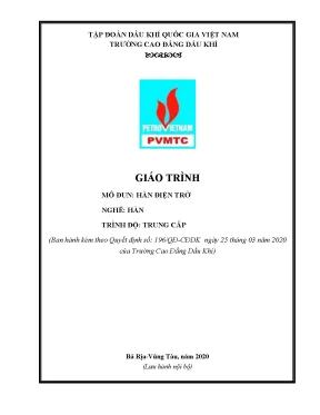 Giáo trình hàn điện trở nghề hàn trình độ trung cấp