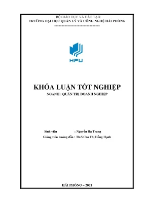 Khóa luận tốt nghiệp một số biện pháp nâng cao hiệu quả sử dụng nguồn nhân lực tại công ty tnhh thương mại xây dựng và vận tải thành nguyên