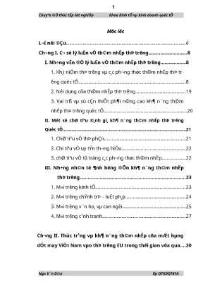 Luận văn tốt nghiệp khả năng thâm nhập hàng dệt may việt nam vào thị trường eu thực trạng và giải pháp
