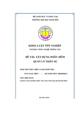 Khóa luận tốt nghiệp đề tài xây dựng phần mềm quản lý nhân sự