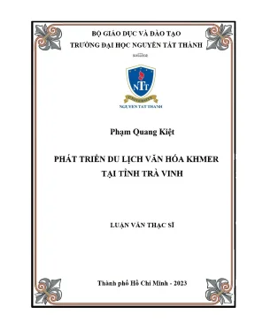 Phát triển du lịch văn hóa khmer tại tỉnh trà vinh