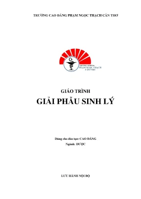 Giáo trình giải phẫu sinh lý ngành dược trình độ cao đẳng cđ phạm ngọc thạnh cần thơ