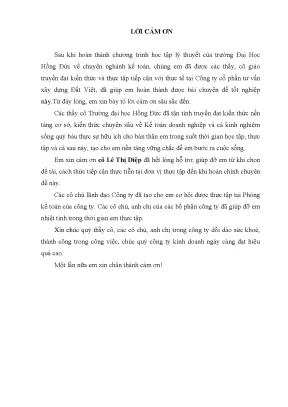 Thực trạng và một số giải pháp hoàn thiện kế toán chi phí sản xuất và tính giá thành sản phẩm tại công ty cổ phần tư vấn xây dựng đất việt