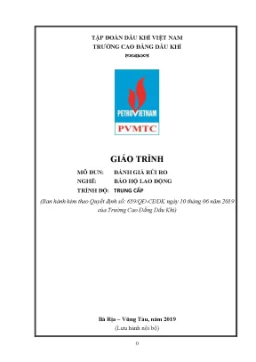 Giáo trình đánh giá rủi ro nghề bảo hộ lao động trình độ trung cấp