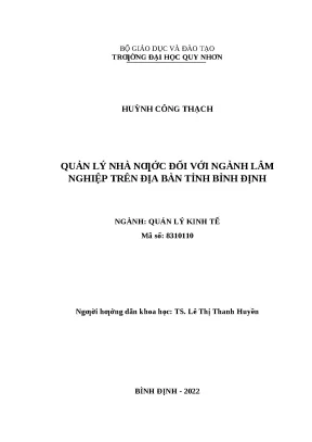 0415 quản lý nhà nước đối với ngành lâm nghiệp trên địa bàn tỉnh bình định luận văn tốt nghiệp