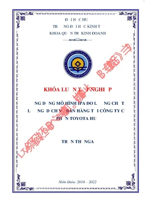 Ứng dụng mô hình ipa đo lường chất lượng dịch vụ bán hàng tại công ty cổ phần toyota huế