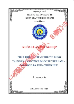 Phát triển dịch vụ thẻ tín dụng tại ngân hàng thương mại cổ phần quốc tế việt nam pgd đông ba