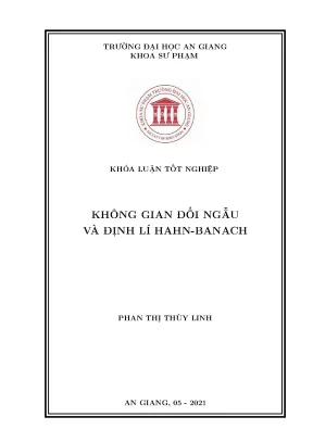 Không gian đối ngẫu và định lí hahn banach