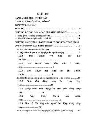 Luận văn thạc sĩ tạo động lực cho lao động trực tiếp của công ty cổ phần truyền thông trực tuyến