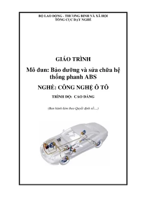 Giáo trình bảo dưỡng và sửa chữa hệ thống phanh abs