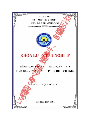 Nâng cao chất lượng dịch vụ tại dmz bar công ty cổ phần du lịch dmz