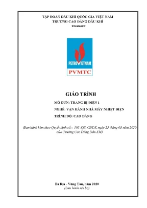 Giáo trình trang bị điện 1 nghề vận hành nhà máy nhiệt điện trình độ cao đẳng