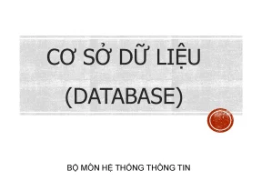 Cơ sở dữ liệu database