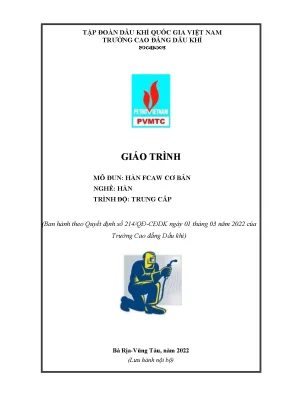 Giáo trình hàn fcaw cơ bản nghề hàn trung cấp