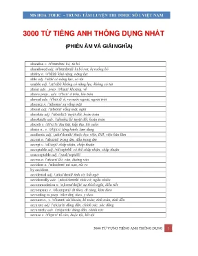 3000 từ tiếng anh thông dụng nhất