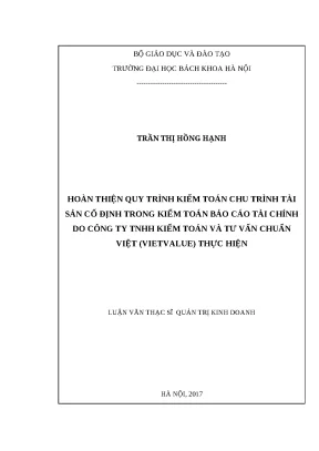 Luận văn hoàn thiện quy trình kiểm toán v8