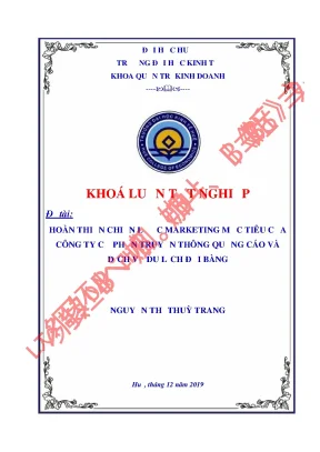 Hoàn thiện chiến lược marketing mục tiêu của ctcp ttqc và dvdl đại bàng