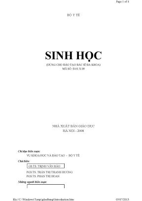 Sinh học là khoa học của sự sống