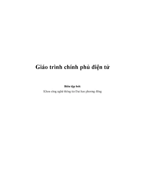 Giáo trình chính phủ điện tử trường đh phương đông