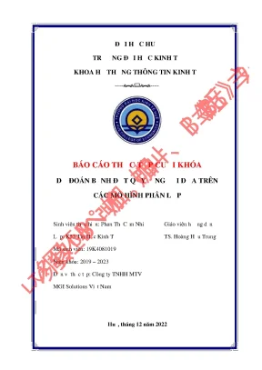 Dự đoán bệnh đột quỵ ở người dựa trên các mô hình phân lớp