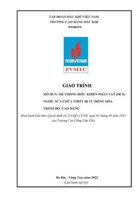 Giáo trình hệ thống điều khiển phân tán nghề sửa chữa thiết bị tự động hóa cao đẳng