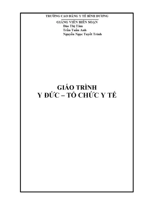 Giáo trình y đức tổ chức y tế trường cđ y tế bình dương