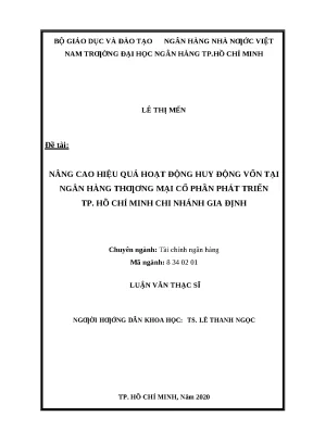 0747 nâng cao hiệu quả hoạt động huy động vốn tại nhtm cp phát triển tp hcm chi nhánh gia định luận văn thạc sĩ tcnh lê thị mến lê thanh ngọc tp hcm đh