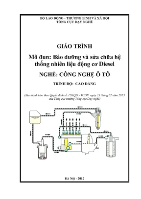 Giáo trình bảo dưỡng sửa chữa hệ thông nhiên liệ động cơ diêsel